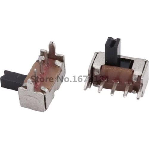 100 Pcs Toggle switch SK12D07 SK12D07VG3 stents Small toggle switch 3 mm high Miniature Slide Switch Side Knob