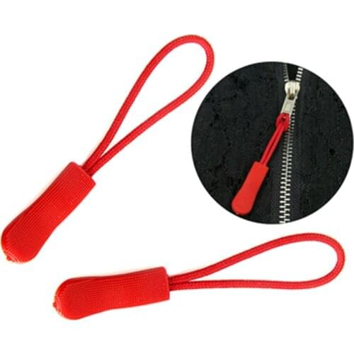 20Pcs Plastic Rope Zipper Pull Replacement With Strap for Outdoor Backpack Gym Suit Garment Bag Parts Accessories