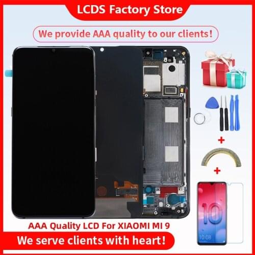 6.39" Original AMOLED For Xiaomi MI 9 LCD With Frame Display Screen For Xiaomi MI 9 LCD With Frame Screen 10-Touch 2340*1080