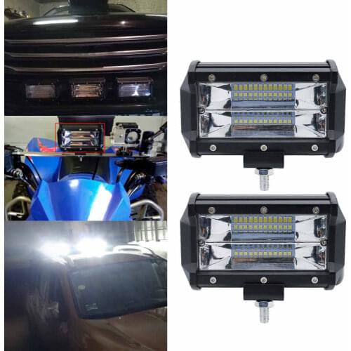 72w Spot Driving Fog Light Off Road Led Lights Bar Mounting Bracket For Toyota Off Road Auto 4WD 4x4 UAZ Motorcycle lamp
