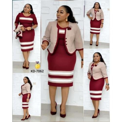 African Dresses for Women 2 Piece Set Dashiki Stripe Pint Mom Coat Dress African Clothes Bazin Rich Fashion Robe Africaine Femme