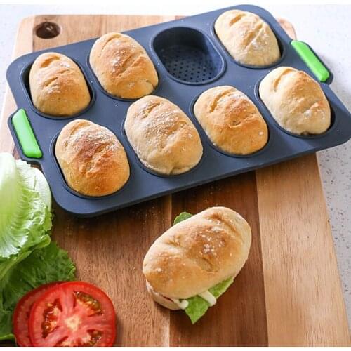 Non-Stick Bread Mold Party DIY Mini Baguette Baking Tray Silicone Round Baker Baking Tool Baguette Pan