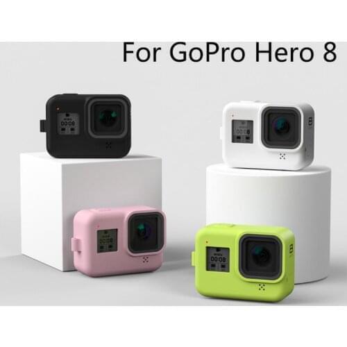 Colorful Soft Silicone Rubber Frame Case For GoPro Hero 8 Black Cover For Go Pro 8 Camera Accessories
