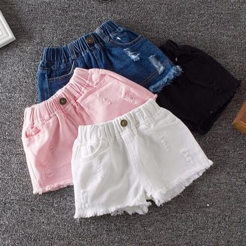 2020 Girls jeans Kids Trousers Clothes Children Pants for baby girl shorts summer toddlers 90~150