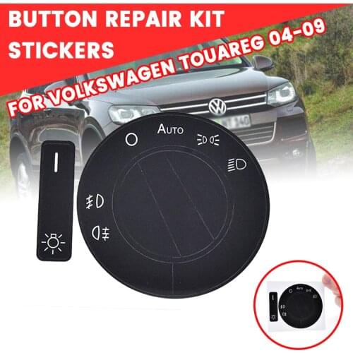 Headlight Switch Button Repair Decals Stickers Kit For Volkswagen Touareg 2004-2009 For VW Car Stickers