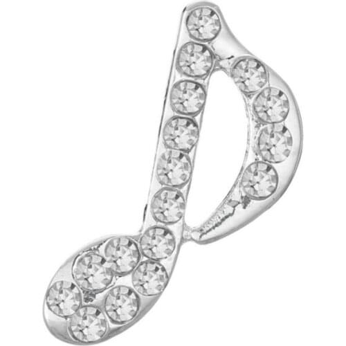 Buttons Free shipping 22mm for DIY crafts Free shipping 10PCS flatback music note rhinestone button(BTN-5612)