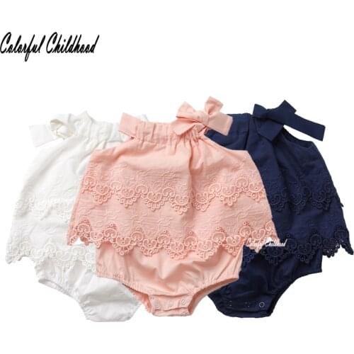 Newborn Baby Romper infant girls jumpsuit toddler kids lace overalls baby girls Outfits