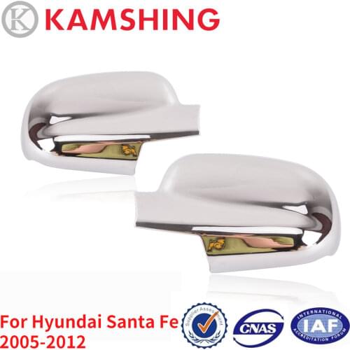 CAPQX For Hyundai Santa Fe 2005-2012 Chrome Outside Rearview Mirror Trim Cover Side Mirror Reversing Mirror Garnish Cap Shell