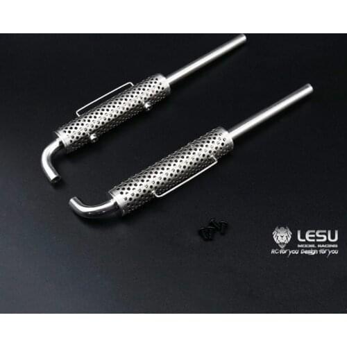 Metal 1/14 LESU Chimney Exhaust Pipe for DIY Model TAMIYA King Hauler Grand Hauler Tractor Truck Car