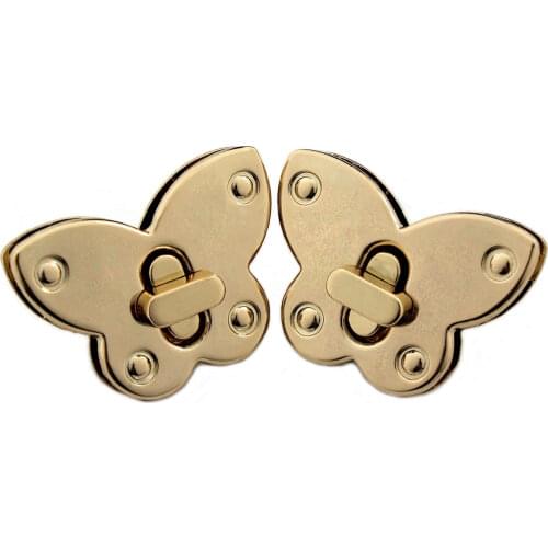 1 pcs Metal Butterfly Turn Lock Fashion Cute Twist Lock For DIY Handbag Bag Purse Luggage Hardware Closure Bag Parts Accessories