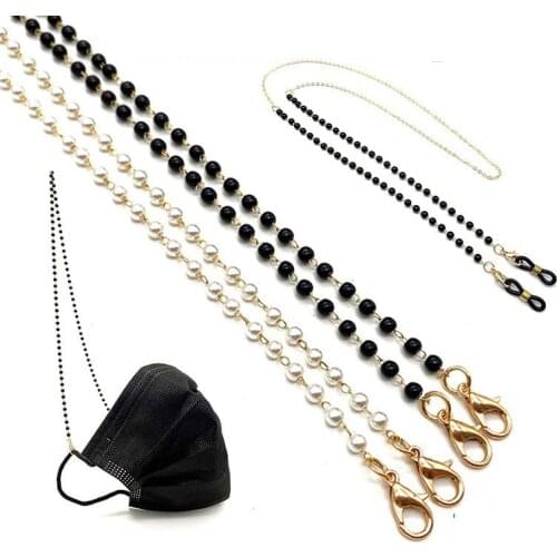 XiaoboACC 2021 Fashion Glasses Chains Mask Neck Strap Anti-lost Eyeglasses Lanyard Cord Chain Beaded Mask Chains Lanyard