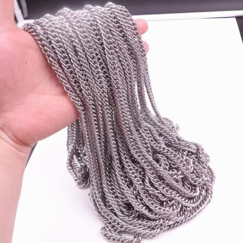Wholesale 10meter Lot Stainless Steel Smooth Double Link Chain Jewelry Finding /Marking DIY Necklace 9mm wide