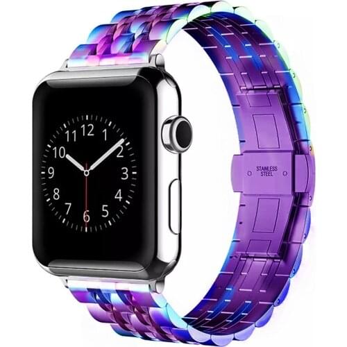 2020 strap for apple watch bands 44mm 40mm Series 5 4 strap Stainless Steel pulseira for iwatch band 3 42mm 38mm Bracelet correa