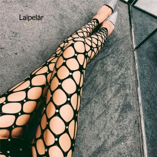 Sexy Women Ladies Bling Crystal Rhinestone Fishnet Pantyhose Tights Stockings