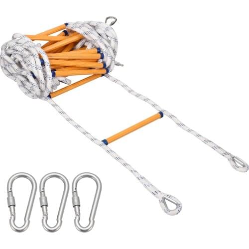 Ladder Safety Rope Escape Ladder With Carabiners Lifesaving Rock Climbing Home Engineering Rescue Rope Ladder Emergency Fire