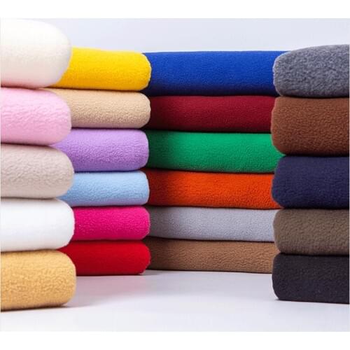 Thick Polar Fleece Cloth Double-sided Short Hair Coral Fleece Fabric For DIY Clothing Lining Handmade Doll Fabric 50CM*160CM