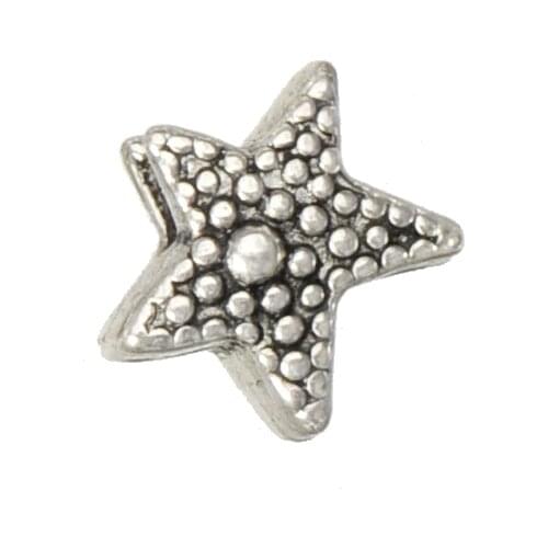 Vintage Silver Beads Charms Bracelets Starfish DIY Handwork Accessory Metal Fashion Jewelry Findings 11*11*8mm 40 pieces/ 1 lot