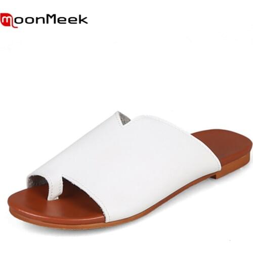 MoonMeek PLUS SIZE 34-48 new summer sandals casual flat with ladies shoes slingback comfortable female shoes women sandals 2020