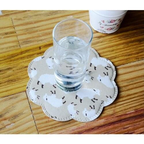 1PC linen placemat coasters disc pads bowl pad pot dining table mat coster heat insulation pad OK 0454