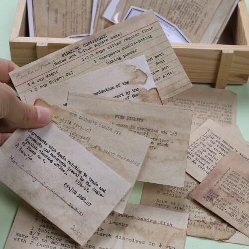 16 Sheets Vintage Coffee Dyed Junk Journal Material Paperty Pewriter English Font Page Memo Paper Diary Album Scrapbooking Paper