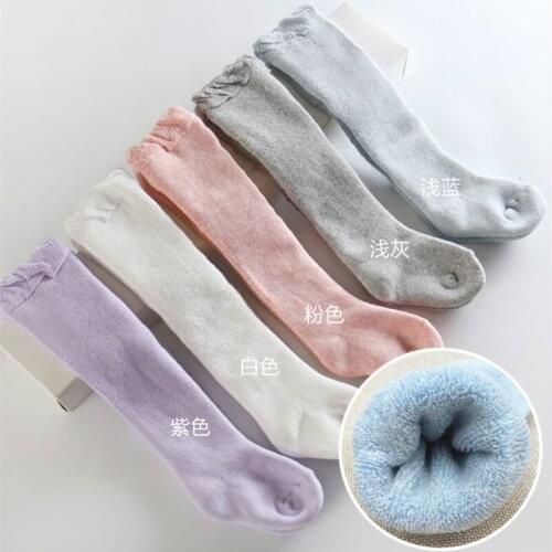 3pcs Winter baby baby thickening looped Leg Warmers Baby Socks Anti Slip Suitable for 1 to 2 years old floor socks