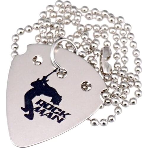 Acoustic Electric Bass Guitar Picks Plectrums Necklace Pendant Accessories
