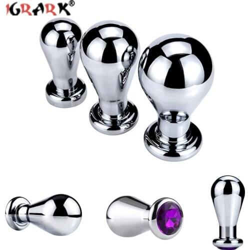 Huge Metal Butt Anal Plug Big Jewelry Oval Balls Prostate Massager Buttplug Sex Toys For Women Men Adults Intimate Goods 18 Bdsm