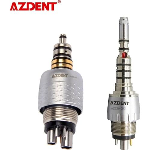 AZDENT Dental Roto Quick Style Fiber Optic Quick Coupling Coupler Connector 6 Holes for LED Handpiece