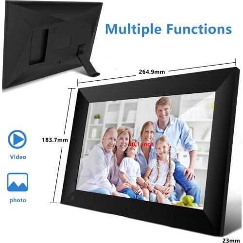 P100 10.1 inch WiFi Digital Picture Frame 16GB Smart Electronics Photo Frame 1280x800 IPS LCD Panel Touch Screen w/ APP Control