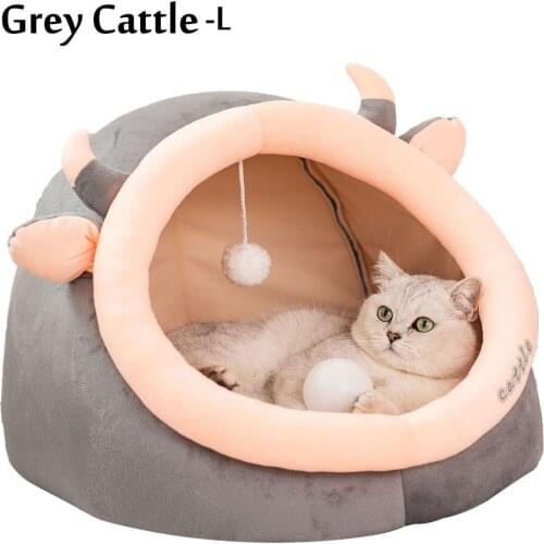 Cat House Pet Bed Indoor Cat Litter Kennel Removable and Washable Pet Supplies Cat Lounge Chair Cushion Cat House Tent Cat Bed