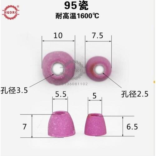 Bowl-shaped porcelain tube ID3.5*OD10*H7/Porcelain bushing/High temperature and high pressure resistant Insulation po
