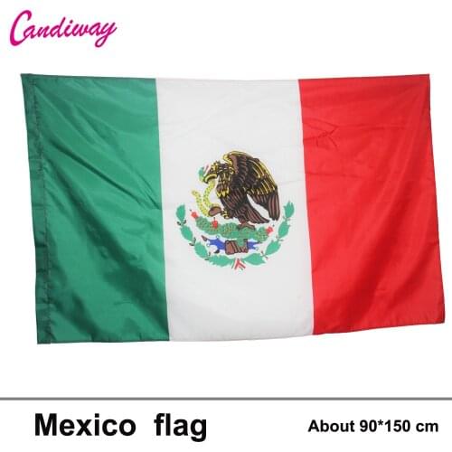 3x5' FT Polyester Mexico Flag Mexican Country Indoor Outdoor Banner Home decoration polyester banner 90X150cm