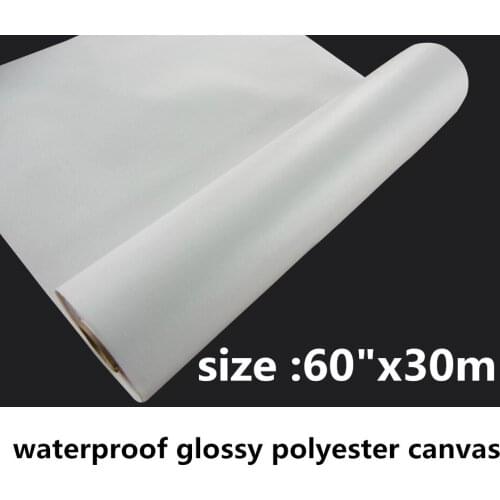 60"*30m HIGH GLOSSY Pigment Dye Inks Printing Waterproof Inkjet Canvas with RC coating