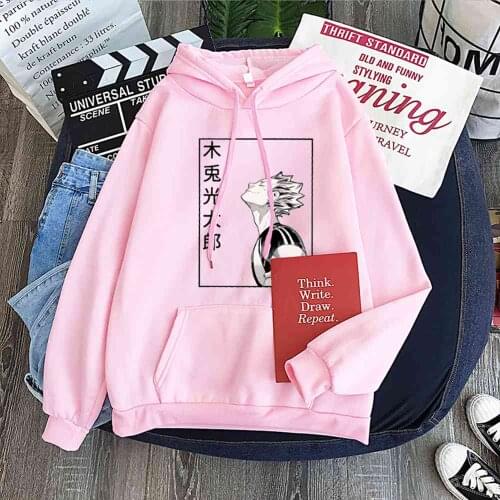 Haikyuu Kotaru Bokuto Anime Hoodie Sweatshirt Male Female Hoodies Volleyball Loose Pullover Long Sleeve Oversize Hoodies SUNOWE