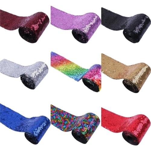 2yards 60m/75mm Sequin Ribbon Rainbow Printed Ribbon for DIY Hair Accessories Headwear Materials Wedding Party Decor,2Yc18118