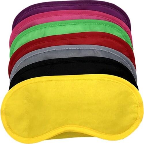 100Pcs/Lot White Soft Gift Travel Sleeping Eye Mask Black Shade Relax Sleep Blindfold Eye Patch Night Economic night mask