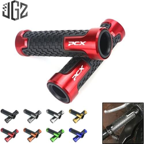 Motorcycle Universal CNC Aluminum 22mm Handlebar Hand Grips Rubber Gel Handle Grip for Honda PCX 150 125 Modified Accessories