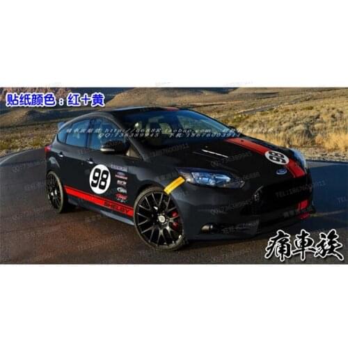 For Ford FOCUS 2017-2019 car stickers pull flowers FOCUS car door decoration modified vehicle stickers