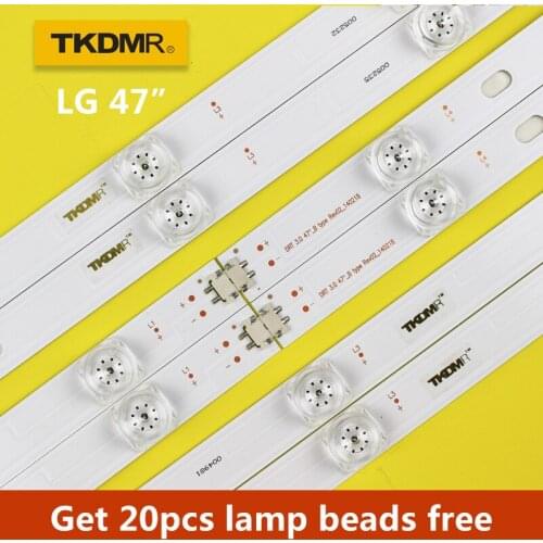 100%NEW 98cm LED Backlight Lamp strip 9 leds For LG 47" TV innotek DRT 3.0 47" 47LB6300 47GB6500 47LB652V 6916L 1948A 1949A LC47