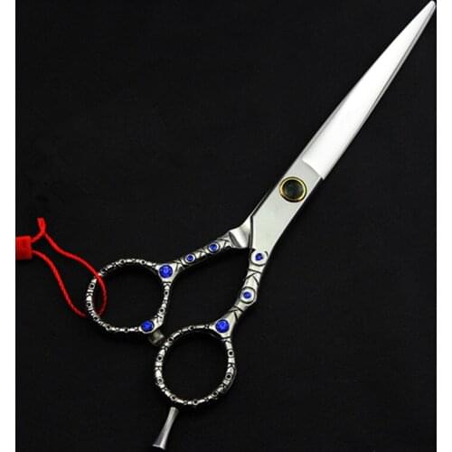 Upscale professional Japan 440c gem 7 inch Pet dog grooming hair scissors dog Cutting Barber pet shears Hairdressing Scissors