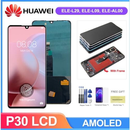 OLED P30 LCD Screen For Huawei P30 LCD Display Touch Screen With Frame Panel Digitizer Assembly Replacement For HuaweiP30 Lcd