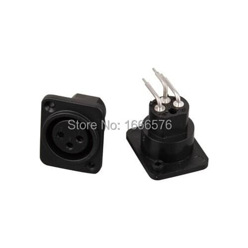 Wholesale 100 pcs XLR 3pin Panel Mount Female Chassis Socket Connector adapter-5238