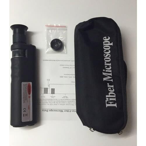 Promotion Price 400X Magnification Fiber Optic Inspection Optical Microscope Handheld with 1.25 & 2.5mm Adapters