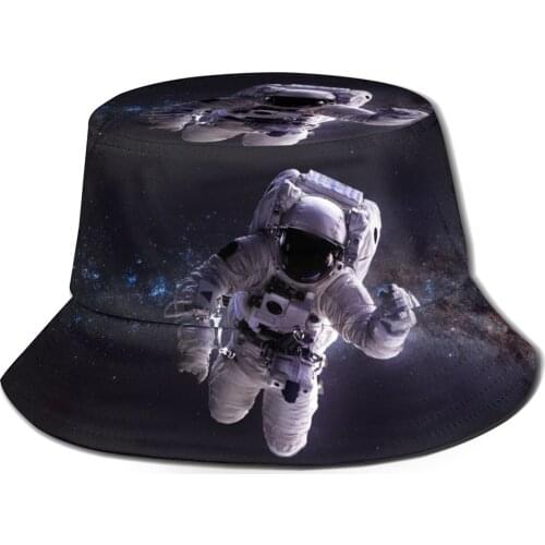 CINESSD Bucket Hat Unisex Bob Caps Hip Hop Gorros Astronaut In Outer Space (1) Summer Panama Cap Beach Sun Fishing Hat