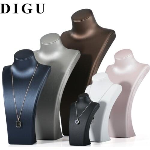 PU Leather Pendant Storage Rack Necklace Shelf Model Display Stand Jewelry Display Props