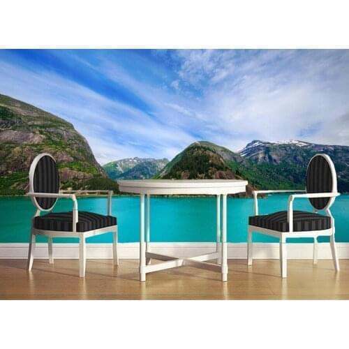 Custom murals,Mountains Lake Sky Scenery Alaska Nature wallpaper,hotel room restaurant living room tv wall bedroom 3d wallpaper