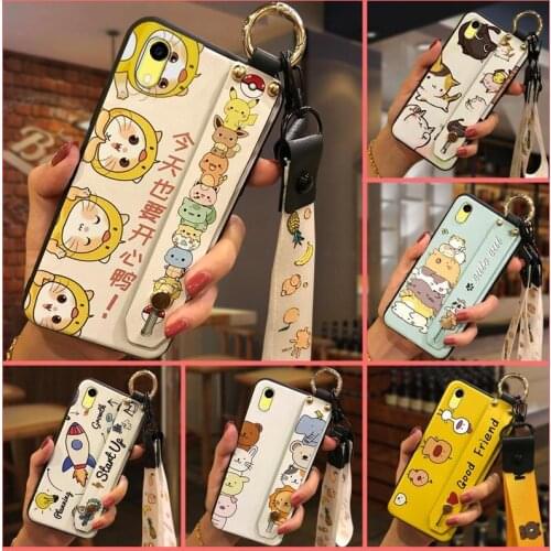 Anti-dust Anti-knock Phone Case For Kyocera KYV44/QUA PHONE QZ Back Cover Soft Kickstand Wrist Strap