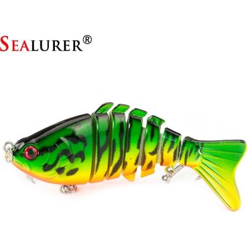 SEALURER 1Pcs/lot 10cm 12.5g Fishing Wobblers 7 Segments Swimbait Crankbait Fishing Lure Bait with Artificial Hooks