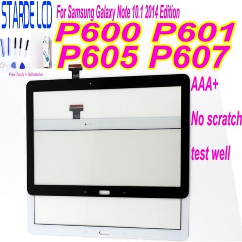 1Pcs For Samsung Galaxy Note 10.1 2014 Edition P600 P601 P605 P607 Touch Screen Digitizer LCD Outer Front Glass Sensor with Tool