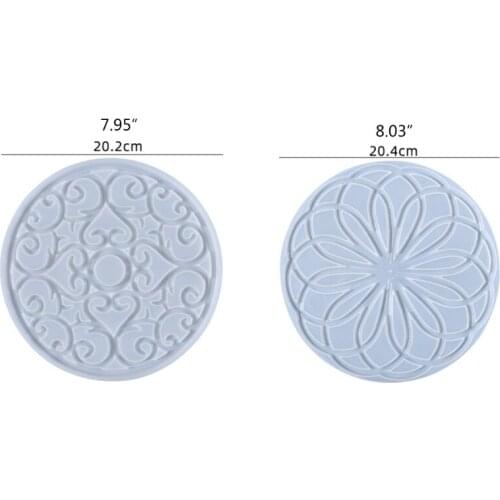 Mandala Placemat Epoxy Resin Mold Coaster Cup Mat Crafts Casting Silicone Mould